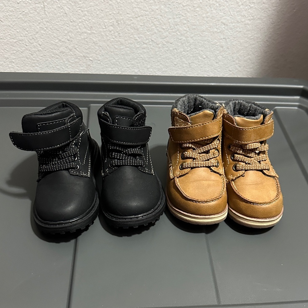 Kids Black and Tan Boots